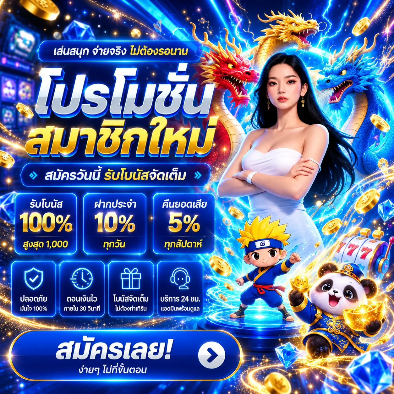 โปรโมชั่นสมาชิกใหม่ OSCARS59 โทนน้ำเงินทอง
