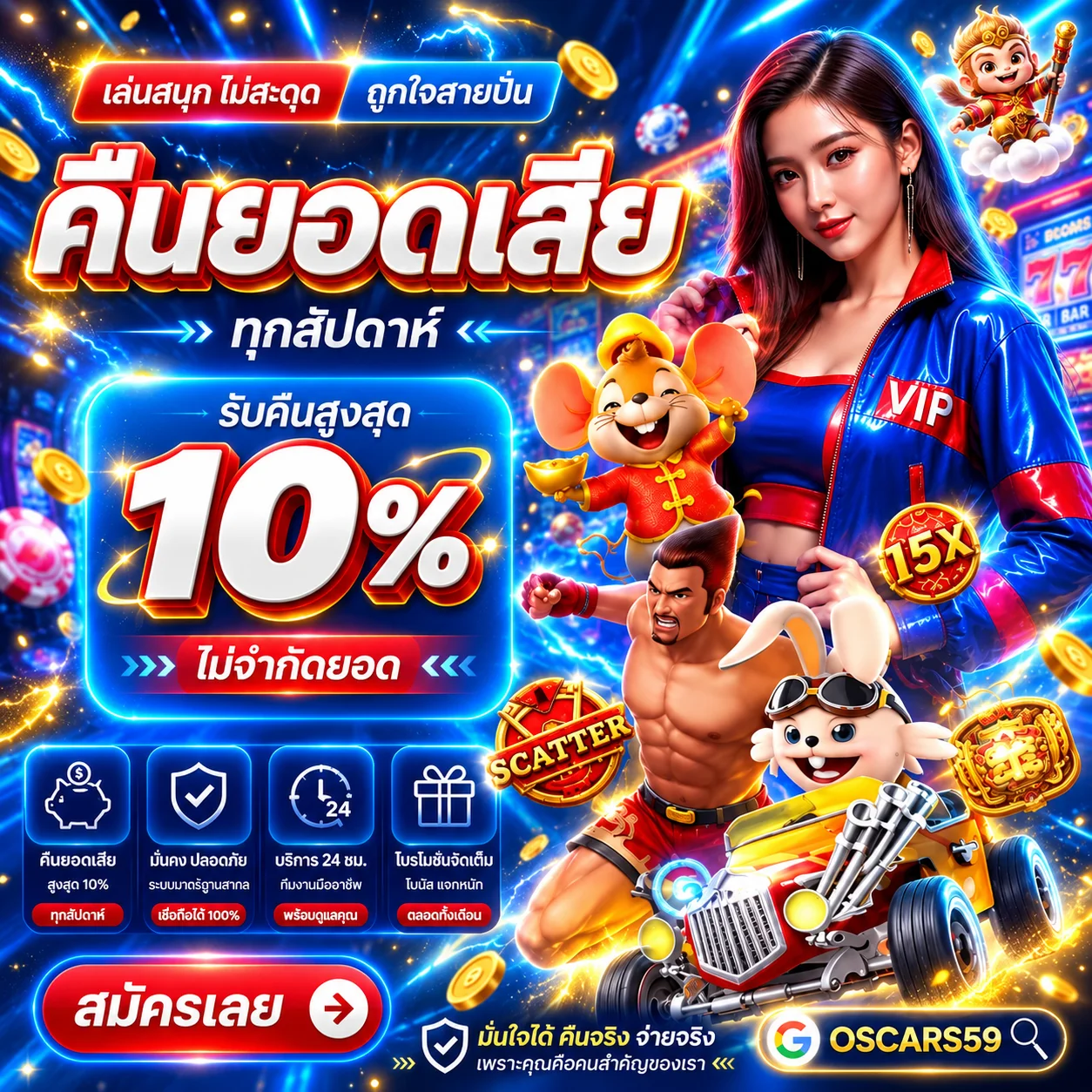 การ์ดทดลองเล่น AskMeBet บน OSCARS59